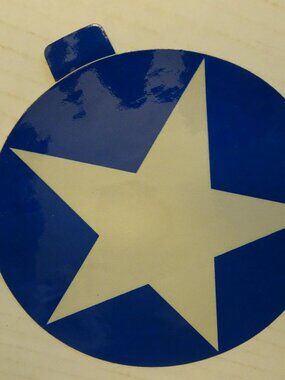 USPS -Reflective Star - Decal - Sticker - Label 50 - 1973- New/Unused - 1" Tab